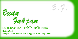 buda fabjan business card